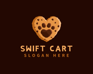 Heart Paw Cookie logo design