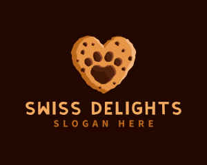 Heart Paw Cookie logo design