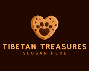 Heart Paw Cookie logo design