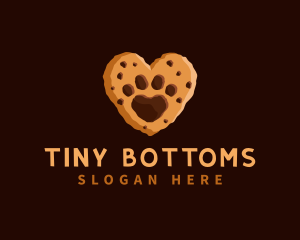 Heart Paw Cookie logo design