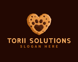 Heart Paw Cookie logo design