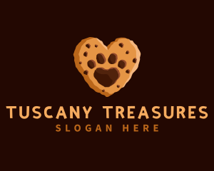 Heart Paw Cookie logo design