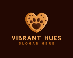 Heart Paw Cookie logo design