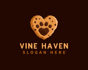 Heart Paw Cookie logo design