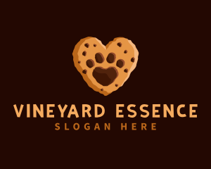 Heart Paw Cookie logo design