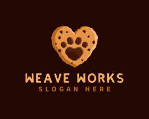 Heart Paw Cookie logo design