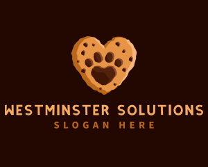 Heart Paw Cookie logo design