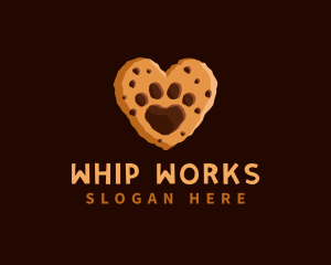 Heart Paw Cookie logo design