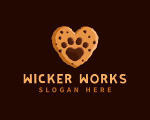 Heart Paw Cookie logo design