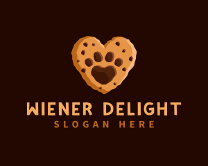 Heart Paw Cookie logo design