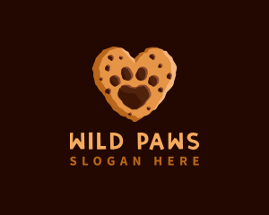 Heart Paw Cookie logo design