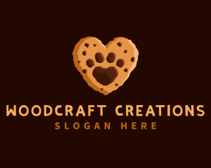 Heart Paw Cookie logo design