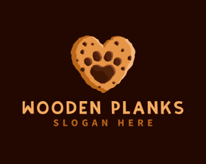 Heart Paw Cookie logo design