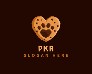 Heart Paw Cookie logo design