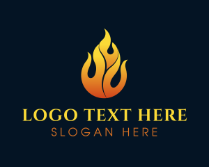 Heat - Flame Fire Blazing logo design