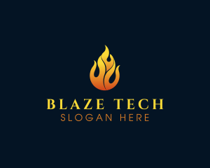 Flame Fire Blazing logo design