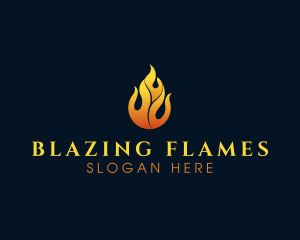 Flame Fire Blazing logo design