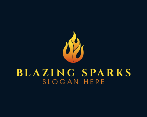 Flame Fire Blazing logo design