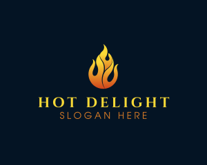 Flame Fire Blazing logo design