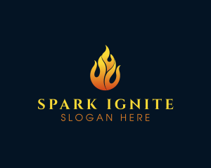 Flame Fire Blazing logo design