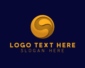 Initial - Company Sphere Letter S logo design