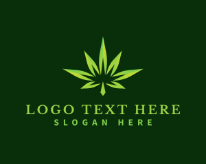 Ganja - Cannabis Leaf Hemp logo design