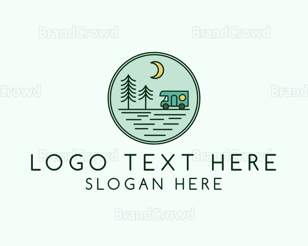 Trailer Camping Caravan Logo