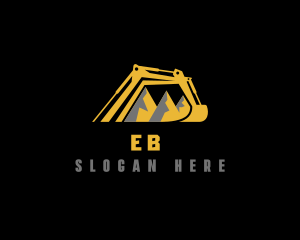 Excavator Mining Quarry Logo