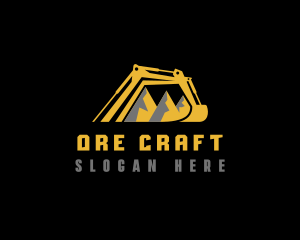 Excavator Mining Quarry Logo