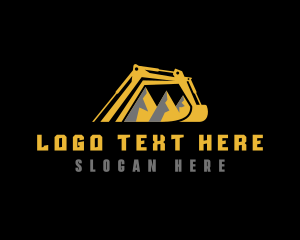 Industrial - Excavator Mining Quarry logo design