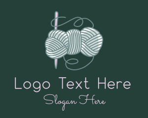 Yarn - Wool Crochet Hook logo design