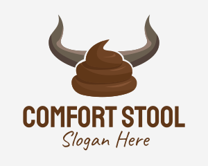 Stool - Bull Horn Crap logo design