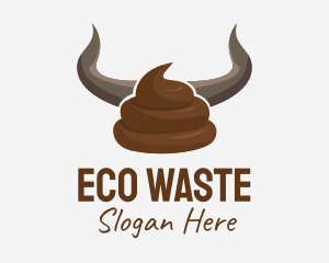 Waste - Bull Horn Crap logo design