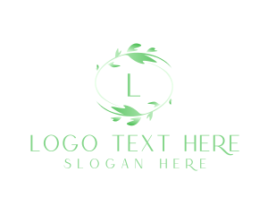 Boutique - Natural Plant Wreath logo design