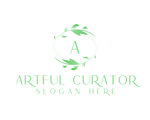 Natural Plant Wreath logo design