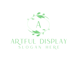 Natural Plant Wreath logo design