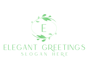 Natural Plant Wreath logo design