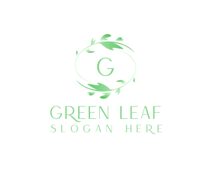 Natural Plant Wreath logo design