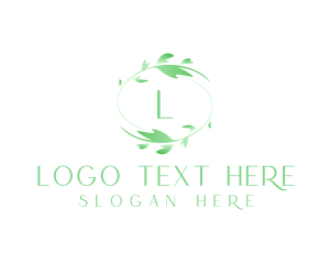 Natural Plant Wreath Logo