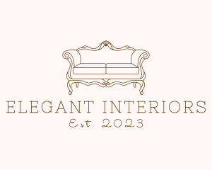 Elegant Antique Sofa logo design