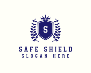 School Shield Wreath logo design