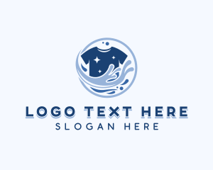 Washing - Tshirt Laundry Cleaning logo design