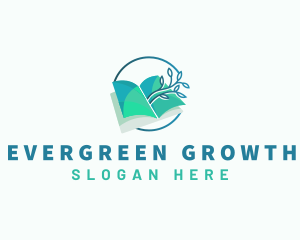 Book Plant Growth logo design