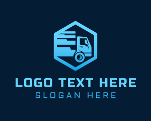 Delivery - Hexagon Trucking Express logo design