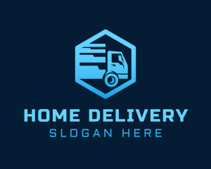 Hexagon Trucking Express logo design