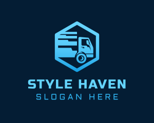 Trailer - Hexagon Trucking Express logo design