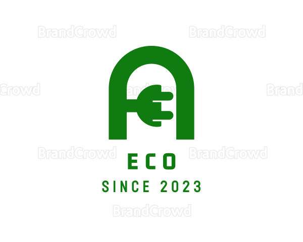 Electrical Plug Letter A Logo