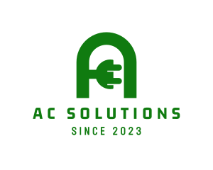 Ac - Electrical Plug Letter A logo design