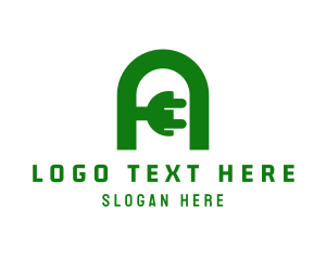 Electrical Plug Letter A  Logo