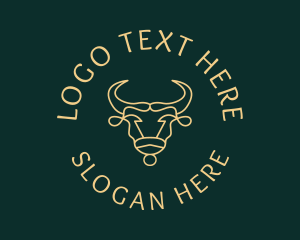 Ecommerce - Bull Ox Line Art logo design